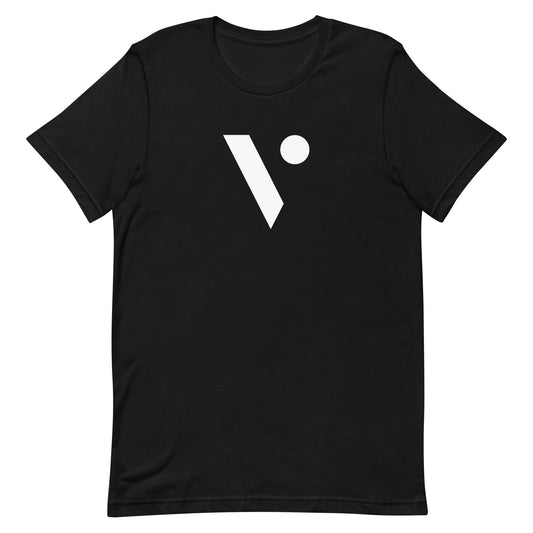 V White Logo Printed T-Shirt