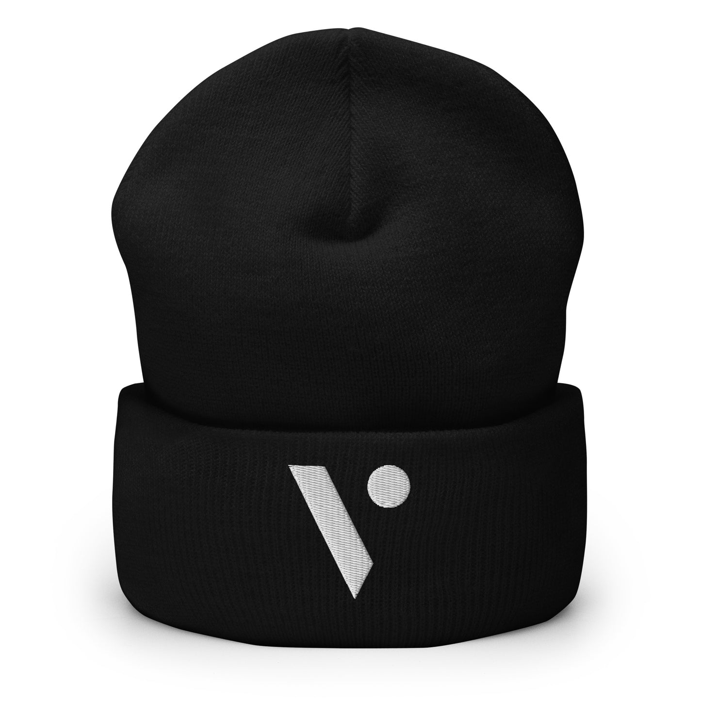 V Logo Embroidered Beanie