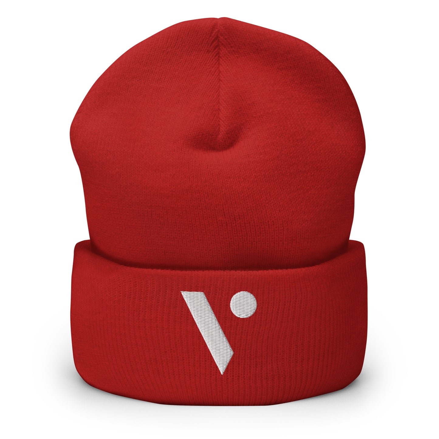 V Logo Embroidered Beanie